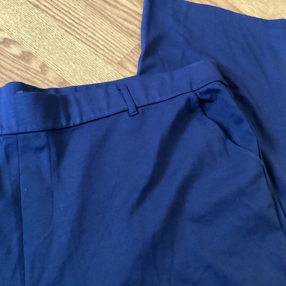 Studio Park Blue Work Casual Straight Leg Pull On Stretch Knit Pants  Size 3XP - Picture 2 of 4